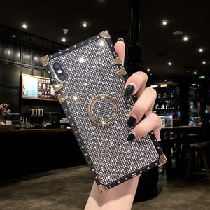 YEZHOU2 Für Samsung Phone Cases Schutzhülle Luxus Quadrat Galaxy S22 Ultra S21 Fe S20 Plus Note 20 10 A73 A53 A33 A13 A03 A03S A72 A52 A42 A32 A22 A12 A02S A02 Designer