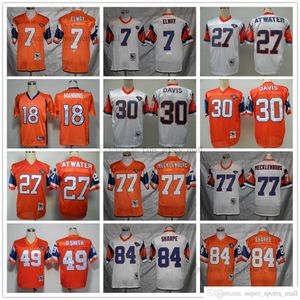 NCAA Vintage Football 7 John Elway Jersey 27 Steve Atwater 30 Terrell Davis 49 D.smith 77 Karl Mecklenburg 84 Shannon Sharpe Mitchell och Ness