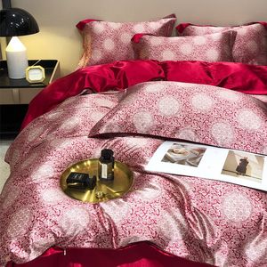 Conjuntos de roupas de cama Imprimir Mulberry Natural Blending Tampa de edredão Conjunto de luxo Pele de ponta de alta beleza 100 confortável cama suave suave S 221129