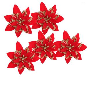 Decorative Flowers Christmas Decor Three-layers PE Glitter Wreath Material Tree Ornament For Shop Mall