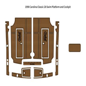 1998 Carolina Classic 28 Cockpit Pad Boat Eva Faux Faux Teak Mat Mat