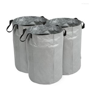 Storage Bags Lawn Garden Leaf Bag Holder Collapsible Bucket Professional Waste Patio Laundry Container Trash Can