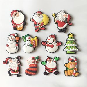 Noel Süslemeleri 10 PCSLOT Sevimli Noel Buzdolabı Mıknatıslar Silikon Jel Beyaz Tahta Mıknatıslar Sticker Yenilik Xmax Hediye Ev Dekoru 221129