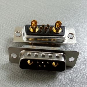 Adaptador macho D-SUB 7W2 conector ambientalmente banhado a ouro 3U terminal prata de alta corrente para computador CNC industrial