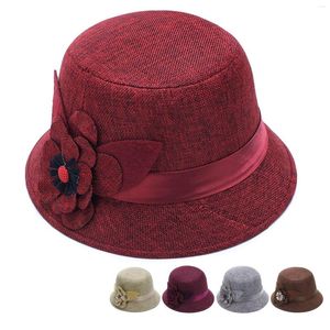 Berets Cold Weather Gear For Men Womens Linen Sunshade Hat Sunscreen Breathable Big Flower Princess Straw Wool Trapper