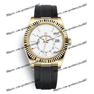 Luxusuhr 2813 Sportautomatik 326238 Uhren 42 mm weißes Zifferblatt 316L Edelstahl schwarzes Kautschukarmband Saphirglas Herrenuhr 326935 Armbanduhr