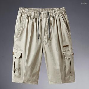Pantaloncini da uomo 2022 Summer Dad di mezza età Pantaloni casual da uomo in cotone sciolto di grandi dimensioni