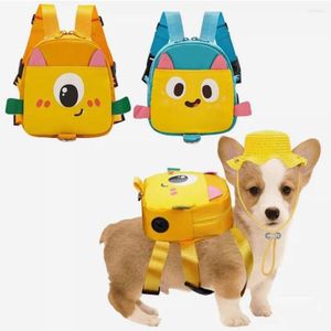 Collari per cani Borsa da scuola per cartoni animati per cani Cani Zaino regolabile per animali domestici con petto 35-51 cm Cucciolo Gattino Snack Articoli per animali domestici