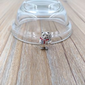 925 Sterling Silver Beads Christmas Polar Bear Charm Charm Charms Fits European Pandora Style Jewelry Bracelets & Necklace 796466EN39 AnnaJewel