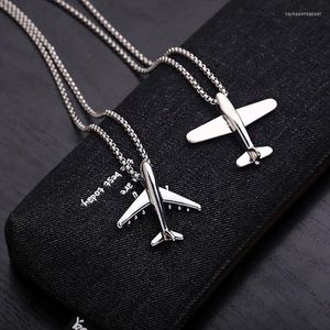 Pendant Necklaces Fashion Stainless Steel Chain Hip Hop Necklace Charms Airplane For Men Cool Jewelry Homme