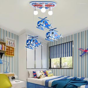 Lampadari Nordic Aircraft Decorazioni per la camera da letto per bambini Luci a led per sala da pranzo a soffitto Lampadario per interni Illuminazione Lampadario