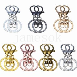 Lobster Clasp Keychain Silver Antique Bronze Zinc Alloy Key Hook for Car Key Ring Chain DIY Accessories Jewelry Making for Keyrings de976