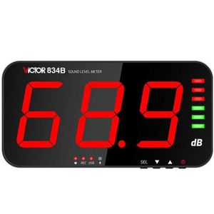 VICTOR 834B VC834B Wall-mounted Large Screen Noise Meter Decibel Meter Tester Noise Sound Level Detection New.