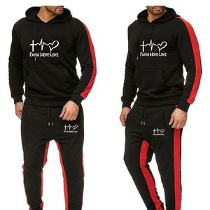 Mens Springsuits Spring Tracksuit Set Moda Model Capuzes íntimos Sportswear S capuz calças CapING Tone Roushol 211130