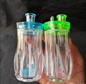 Tubi acrilici rigati accessori per bong in vetro fumo di pipa ad acqua in vetro narghilè