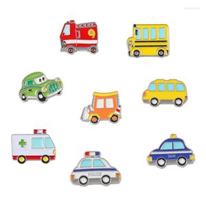 Brooches Vehicles Collection Enamel Pin Go Kart Car Ambulance Lapel Fire Truck Clothes Brooch Badge Jewelry Backpack Gift Custom