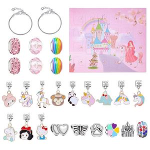 Christmas Decorations Advent Bracelets Calendar Pink Fantasy Castle Gift Box Days Countdown For Girls