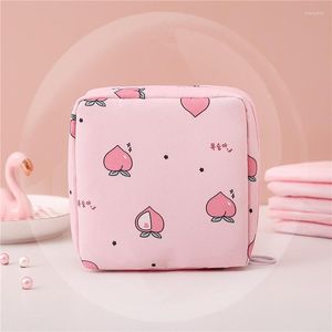 Storage Bags Female Hygiene Sanitary Napkins Package High Quality Cute Kawaii Bag Simple Cartoon Purse Case Mini