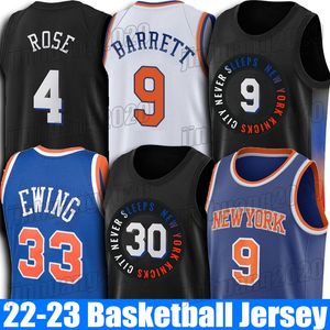 RJ Barrett Julius Randle Basketball Jersey Patrick Ewing Derrick Rose New 2023 City