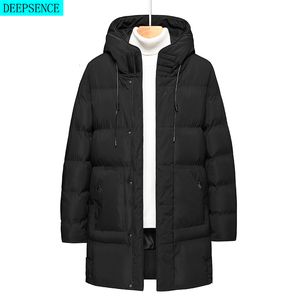 Mens Down Parkas Winter Midlength Waterproof Windproof Thickened Jacket Big Warm Hooded 221129