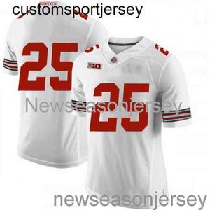 Stitched 25 Mike Weber Ohio State Buckeyes White NCAA Football Jersey Custom any name number XS-5XL 6XL