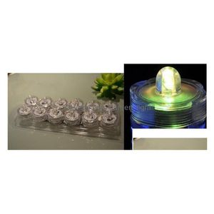 Night Lights Underwater Led Candle Submersible Tea Light Waterproof Sub Battery Drop Delivery Lighting Indoor Dhm5O