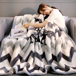 Decken Winter Dicke Warme Doppel Decke Erwachsene Kinder Blatt Tröster Bett Bettdecke Hohe Qualität Gesunde Raschel Decken 221130