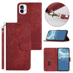 Ledertaschen für Nothing Phone 1 iPhone Samsung Wallet Phone Case PU Cover mit Lanyard Photo Frame Stripe