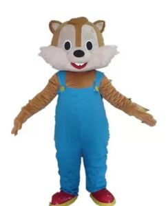 Rabattfabriksf￶rs￤ljning Vuxna bl￥ byxor Squirrel Mascot Costume f￶r vuxen att b￤ra