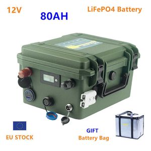 12V LiFePO4 Battery 80AH battery pack waterproof 12v 80AH lifepo4 lithium battery 12v batteries 80ah for Boat's motor Sounder