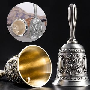 Christmas Decorations Brass Bells 1 Pack Vintage Metal Tone Hand Craft Decoration Alarm Bell Wind Chime Pendant Chinese Jingle 221130