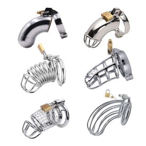 Cockrings Big Metal Cock Cage Male Chastity Device BDSM Sex Toys for Men Penis Lock Erotic Bondage Husband Loyalty Drop 221130