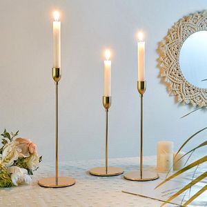 Candle Holders Simplicity Golden Holder Home Romantic Candlelight Dinner Wedding Decoration Candlestick Ornament Metal Handicrafts