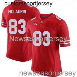 Costurado 83 Terry McLaurin Ohio State Buckeyes Red NCAA Football Jersey personalizado qualquer nome número XS-5XL 6XL