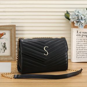 Luxury Designer Crossbody Evening Bags Lady Black Leather Shoulder Envelope Handbags Fashion Womens Messenger Clutch Wallet Coin Purse Shopping Tote Bag