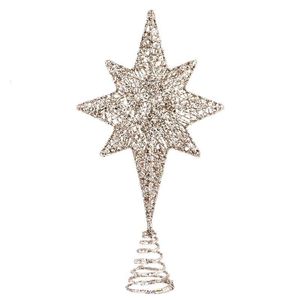 Decorações de Natal 1pc Oito pontiações de estrela de estrela Topper Ornamento de Xmas para Toppers de Decoração de Projetor de Partidos em casa 221130