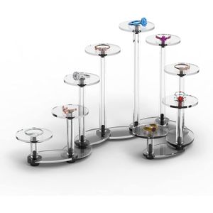 NOVIDADE ITENS 9 TIER ACRYLIC DISPLAY STAND PARA Figuras Clear Riser Collectibles Jóias Cupcakes de Jóias Candy Cosméticos 221129