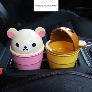 1PC Car Trash Can toon Storage Debris Barrels Cute Auto Organizer Garbage Dust Holder Rubbish Cases Bin Accessories