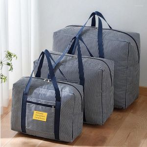 Storage Bags Thicken Clothes Organizer WaterProof Wardrobe Closet Organization Oversized Travel Bag Hand Luggage Suitcase Trolley