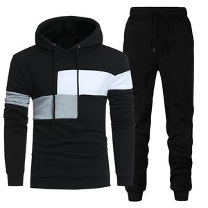 Mens Tracksuits 2 قطعة مجموعة هوديز السراويل الخريف الشتاء الأزياء غير الرسمية للسفن الرياضية Homme Streetwear TrackSuit كبير الحجم 221130