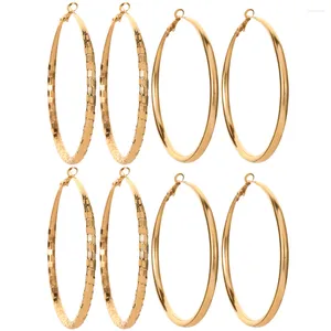 Brincos de argolas loop womenmetal jóias de ouro presente de orelha de ouvido Dangle Dangle Large Cool Cool Minimalist Wedding Big Loops Declaração