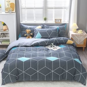 Set di biancheria da letto 3 pezzi Copripiumino semplice nordico Copripiumino Biancheria da letto Lenzuolo singolo doppio Queen King Size Copripiumini con federe 221129