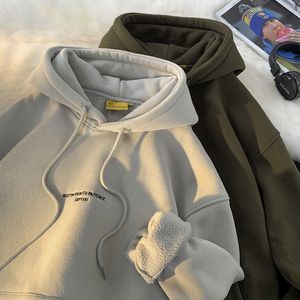 Winter Verdicken Frauen Brief Hoodies Mode Warme Fleece Lose Neue Marke Unisex Pullover Koreanische Weibliche Sweatshirts