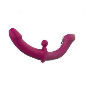 Sex Toy Massager Vibrator med fjärrkontroll strap-on dubbla penetrationsleksaker för två män och kvinnor sexitoys gay lesbisk erotisk i par