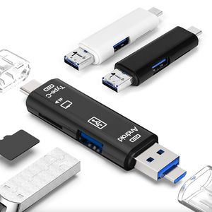 Type C Card Card Card Card Reader Micro SD Reader Flash Drive الذاكرة الذكية للكمبيوتر الشخصي والهواتف