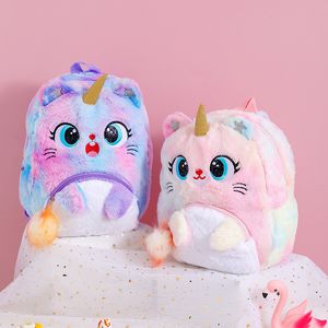 Backpacks Lovely Girls Unicorn Backpack Soft Cartoon Kids Schoolbag little Girl Kawaii Book Bag Children s Preschool bags Gift 221129