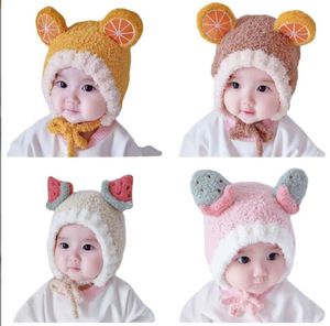 Bambino inverno caldo e confortevole berretto in pile carino orecchie di animale cappelli di cartone animato antivento infantile sfocato berretti accoglienti berretti ragazzi ragazze berretti da neve da sci