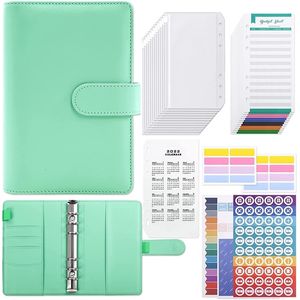 Обложка книги Ppyybudget Binder A6 Planner Ring Planner с денежными конвертами для листовых ярлыков и карты календаря 221130