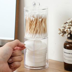 Scatole portaoggetti Contenitore rotondo acrilico Trucco cosmetico Cuscinetti portaoggetti multifunzionali in cotone per organizer portagioie