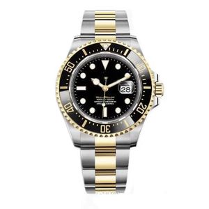 Mens Watch 43mm Ceramic Bezel 43mm Two Tone Gold SEA Stainless Steel With Glide Lock Solid Clasp Automatic Men Watches Male Wristwatches